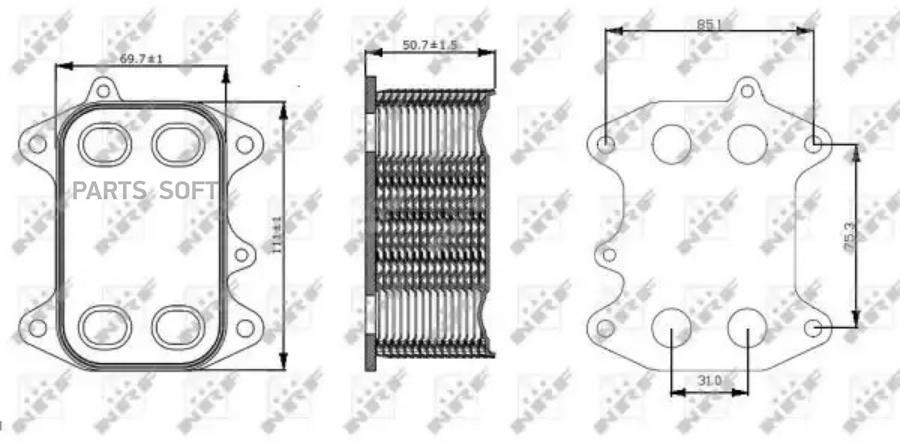 Кулер масляный NRF VW 1.6-2.0TDI 08