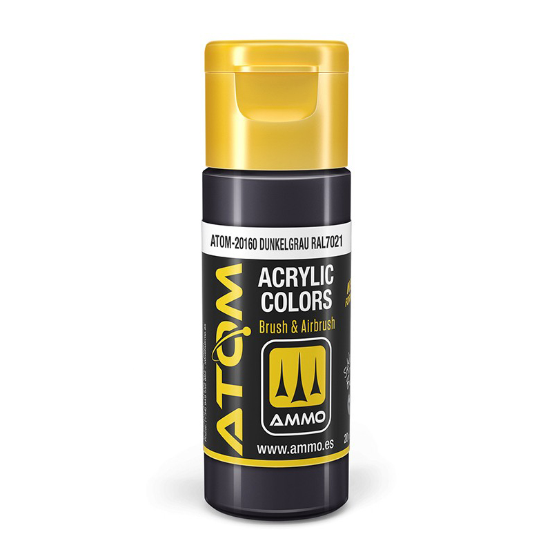 

Акриловая краска Ammo Mig Atom Color Темно-серый RAL7021 Dunkelgrau RAL7021 ATOM20160