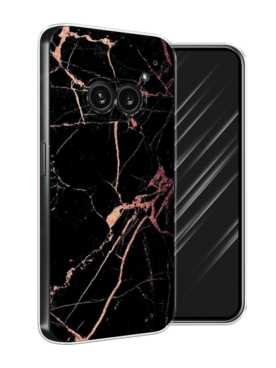 

Чехол Awog на Nothing Phone 2a "Мрамор розовое золото", Черный;розовый, 3300350-1
