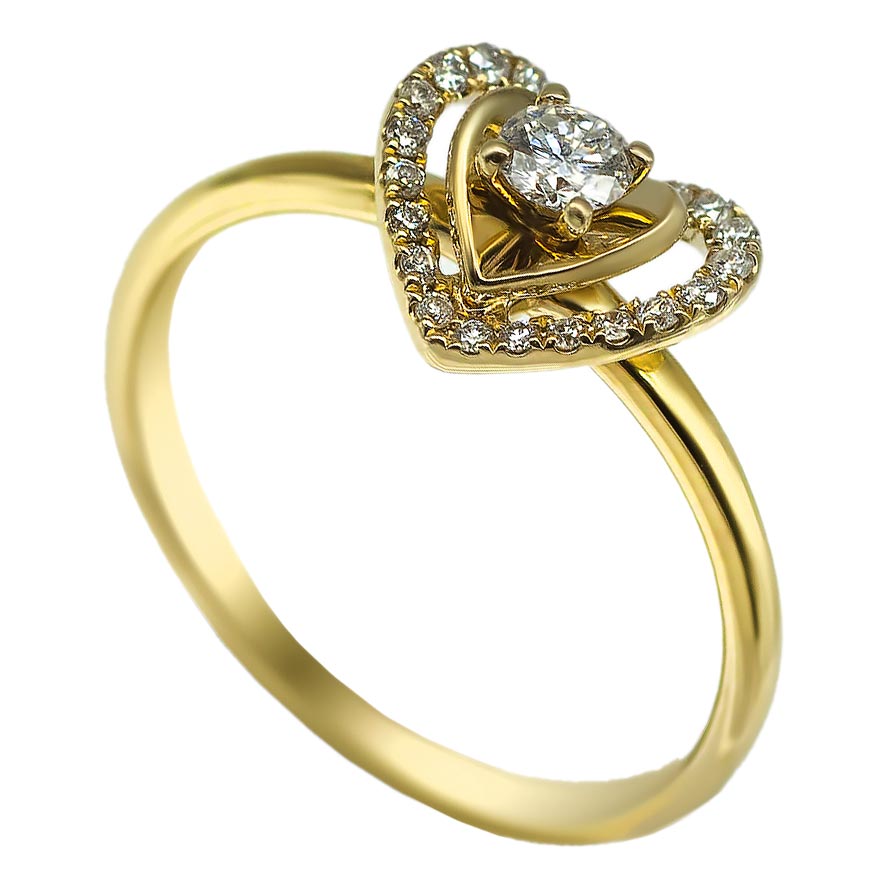 Кольцо из желтого золота с бриллиантом р. 17 La Nordica 29-20-8051719-NB