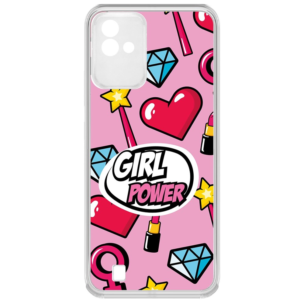 фото Чехол-накладка krutoff clear case girl power для realme narzo 50i