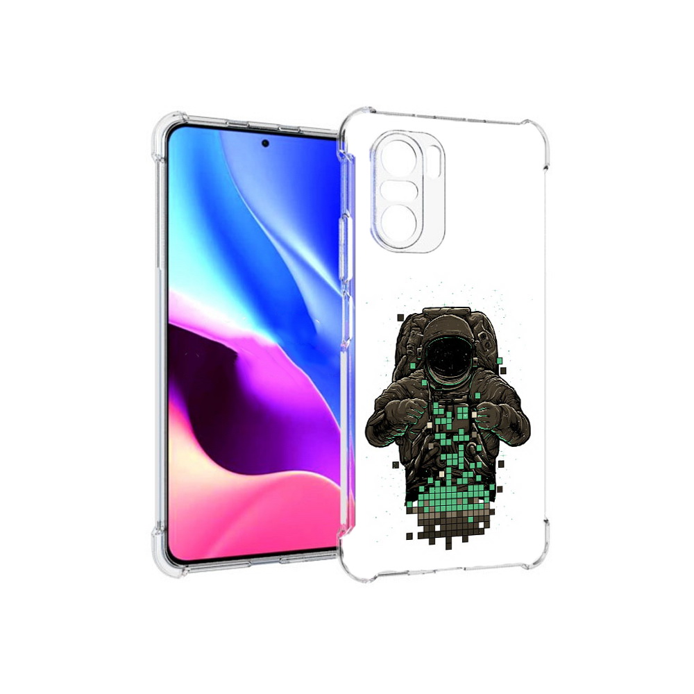 

Чехол MyPads Tocco для Xiaomi Redmi K40 космонавт с пикселями (PT158239.260.394), Прозрачный, Tocco