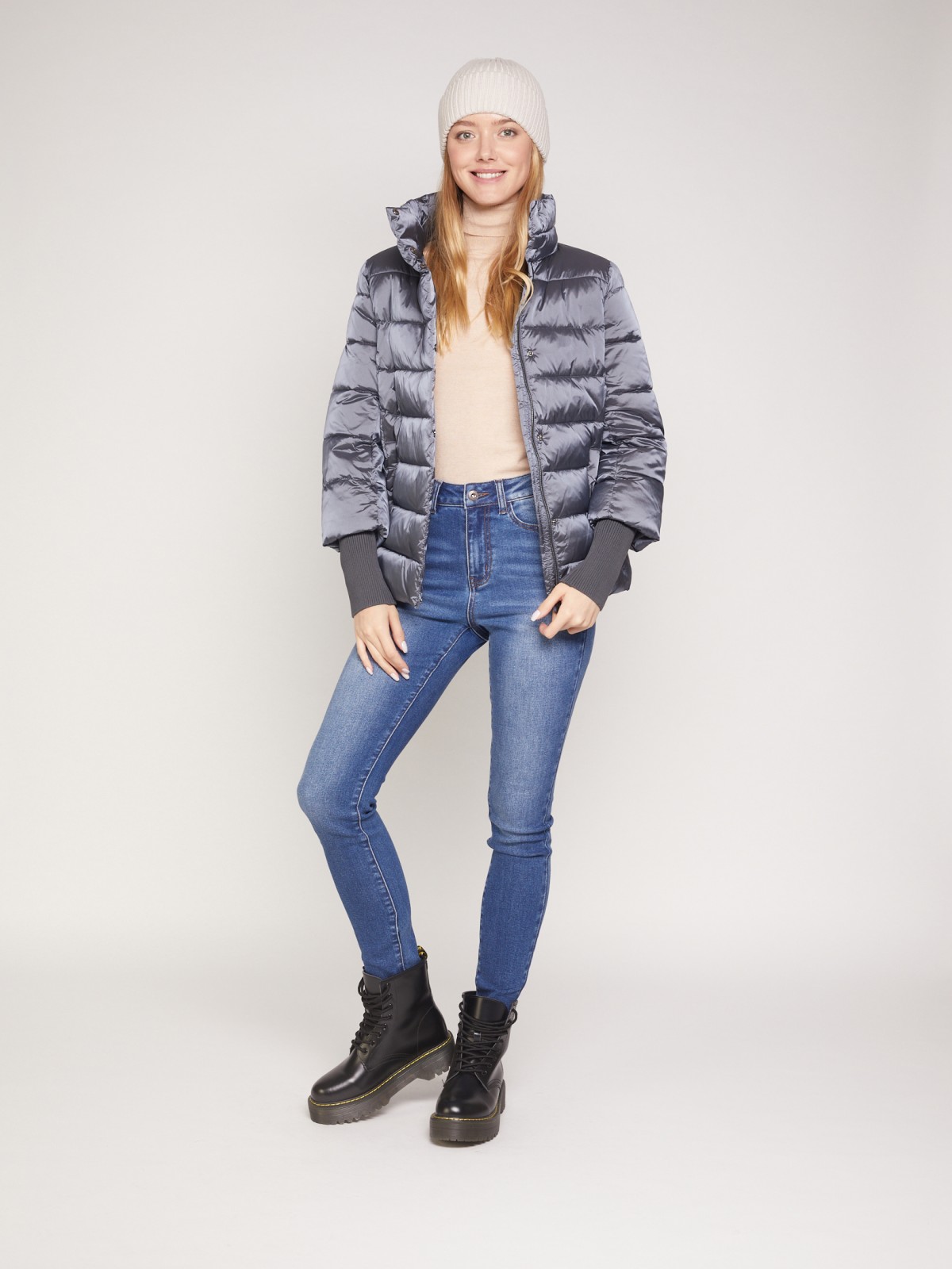 

Куртка женская Zolla 213351020749507 серая XXXL