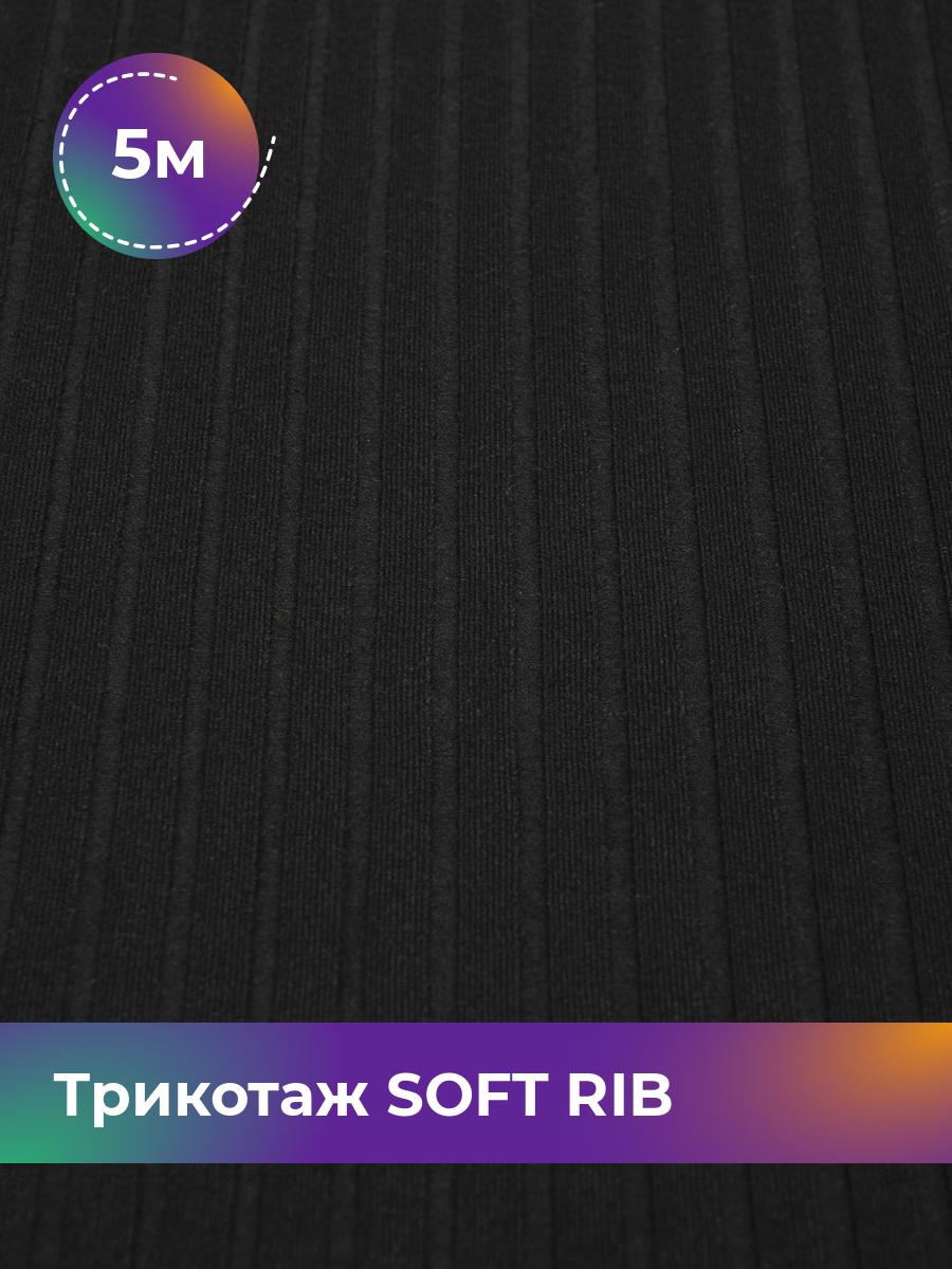 

Ткань Трикотаж SOFT RIB Shilla, отрез 5 м * 140 см черный 5_20092.001, 17443835