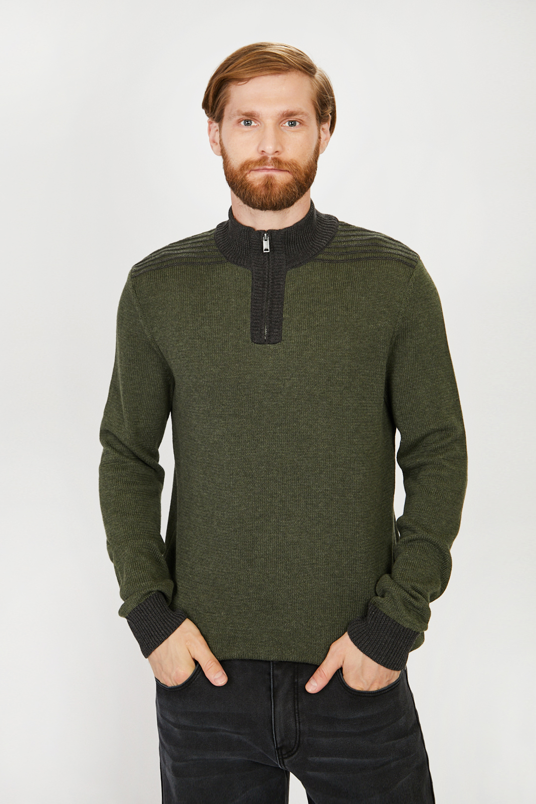 

Джемпер мужской Baon B631517 хаки 3XL, B631517