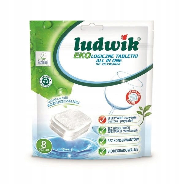 

Таблетки Ludwik All In One Для Посудомоечных Машин Экологичные 8шт