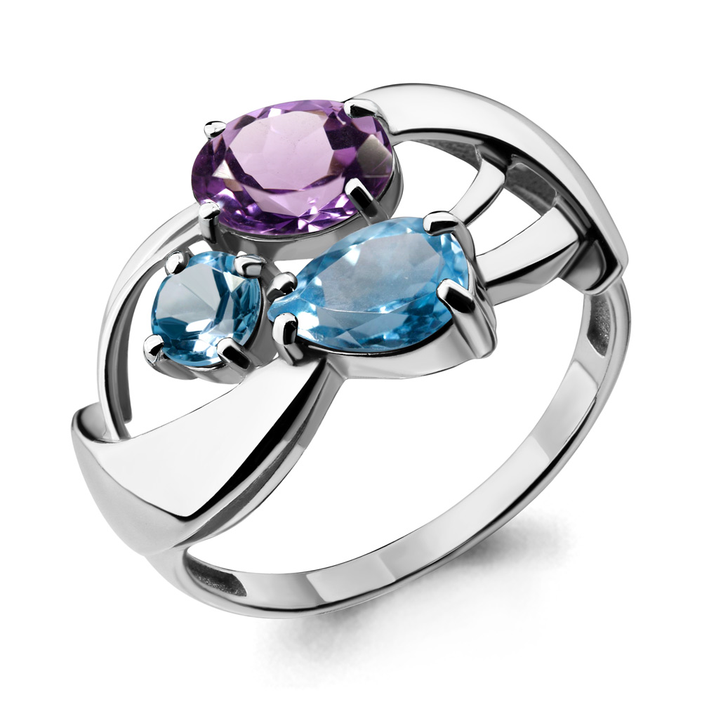 

Кольцо из серебра с топазом р.  Aquamarine 69085602_925_р, 69085602_925_р