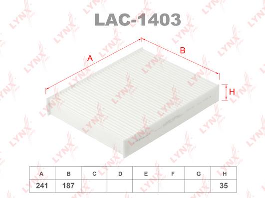 

LYNXAUTO LAC1403 Фильтр салонный