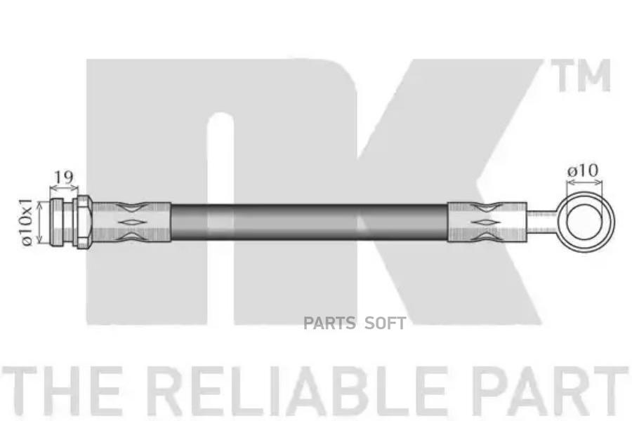 

NK 854819 Шланг тормозной передний MITSUBISHI Carisma / VOLVO S40б V40