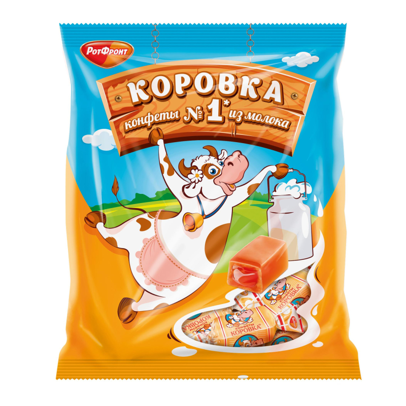 фото Конфеты ротфронт коровка, 2 шт по 180 г рот фронт