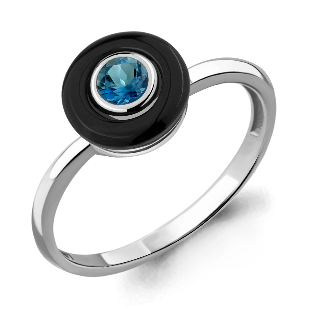 

Кольцо из серебра с топазом р. 17,5 Aquamarine 6910708_925_р, 6910708_925_р
