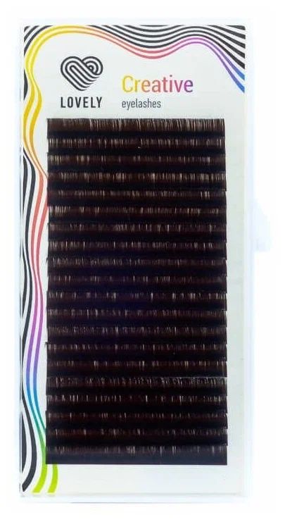 

Ресницы для наращивания Lovely Dark Chocolate D 0.10 10 мм, Коричневый