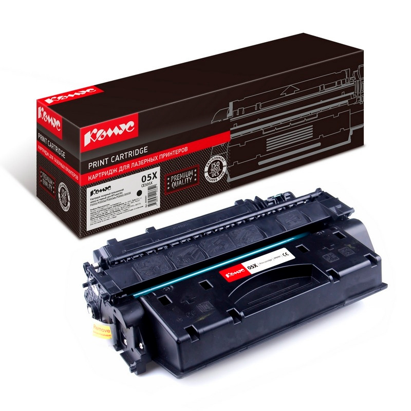 Картридж для струйного принтера Комус 05X (CE505X) черный, совместимый