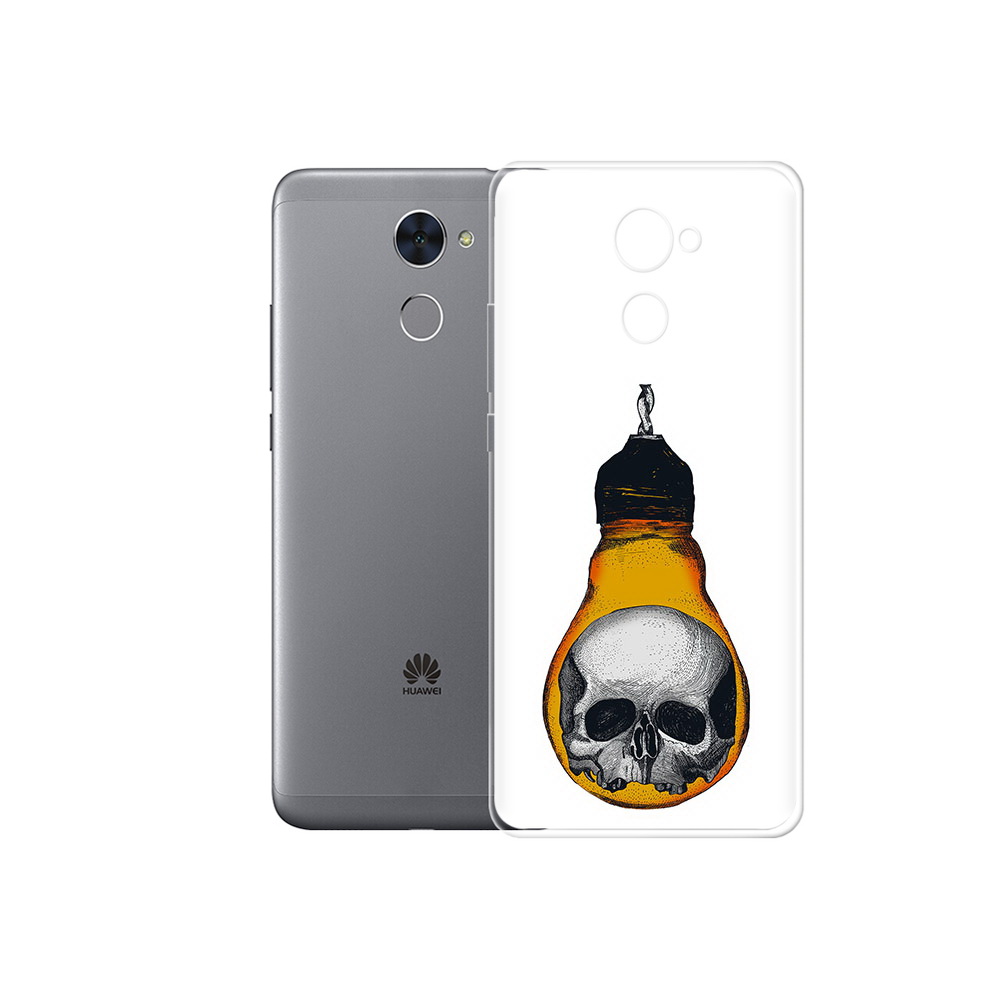 

Чехол MyPads Tocco для Huawei Enjoy 7 Plus череп в лампочке (PT74186.70.676), Прозрачный, Tocco