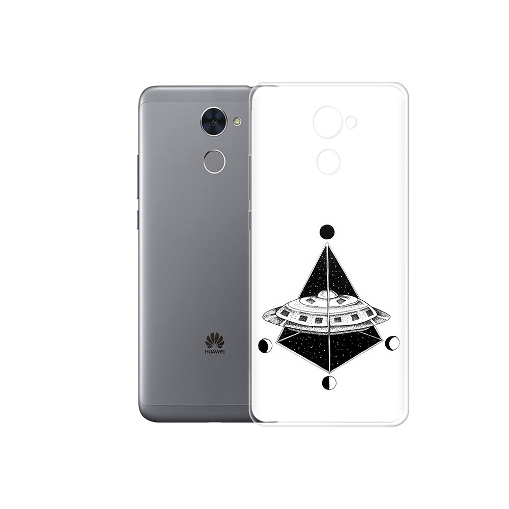 

Чехол MyPads Tocco для Huawei Enjoy 7 Plus черно белая летающая тарелка (PT74186.70.679), Прозрачный, Tocco