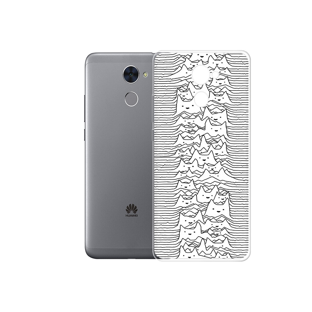 

Чехол MyPads Tocco для Huawei Enjoy 7 Plus черно белые коты 3D (PT74186.70.682), Прозрачный, Tocco