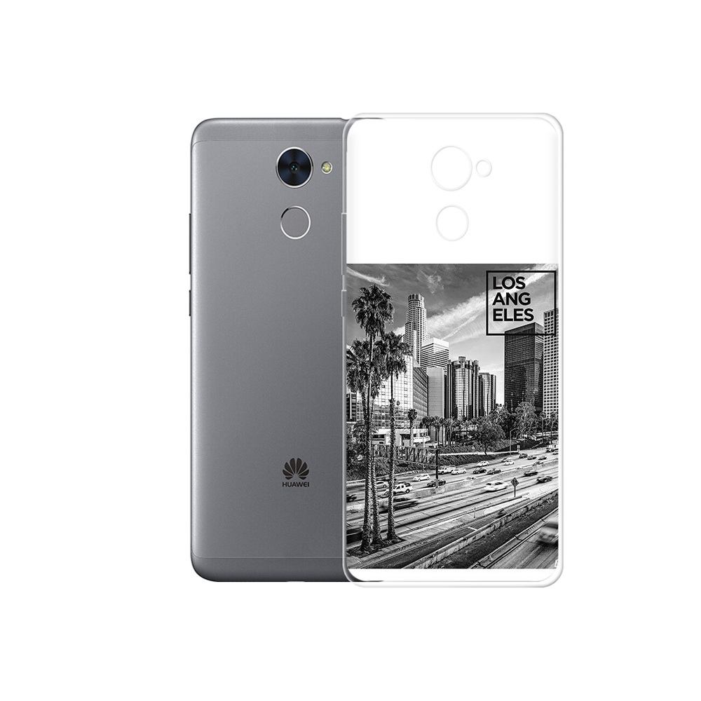 

Чехол MyPads Tocco для Huawei Enjoy 7 Plus черно белый лос анджелес (PT74186.70.685), Прозрачный, Tocco