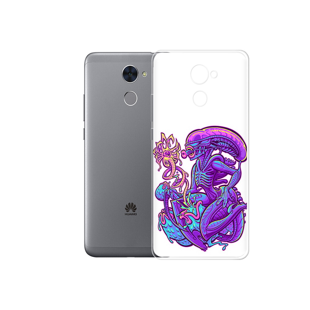 

Чехол MyPads Tocco для Huawei Enjoy 7 Plus чужой фиолетовый цвет (PT74186.70.693), Прозрачный, Tocco
