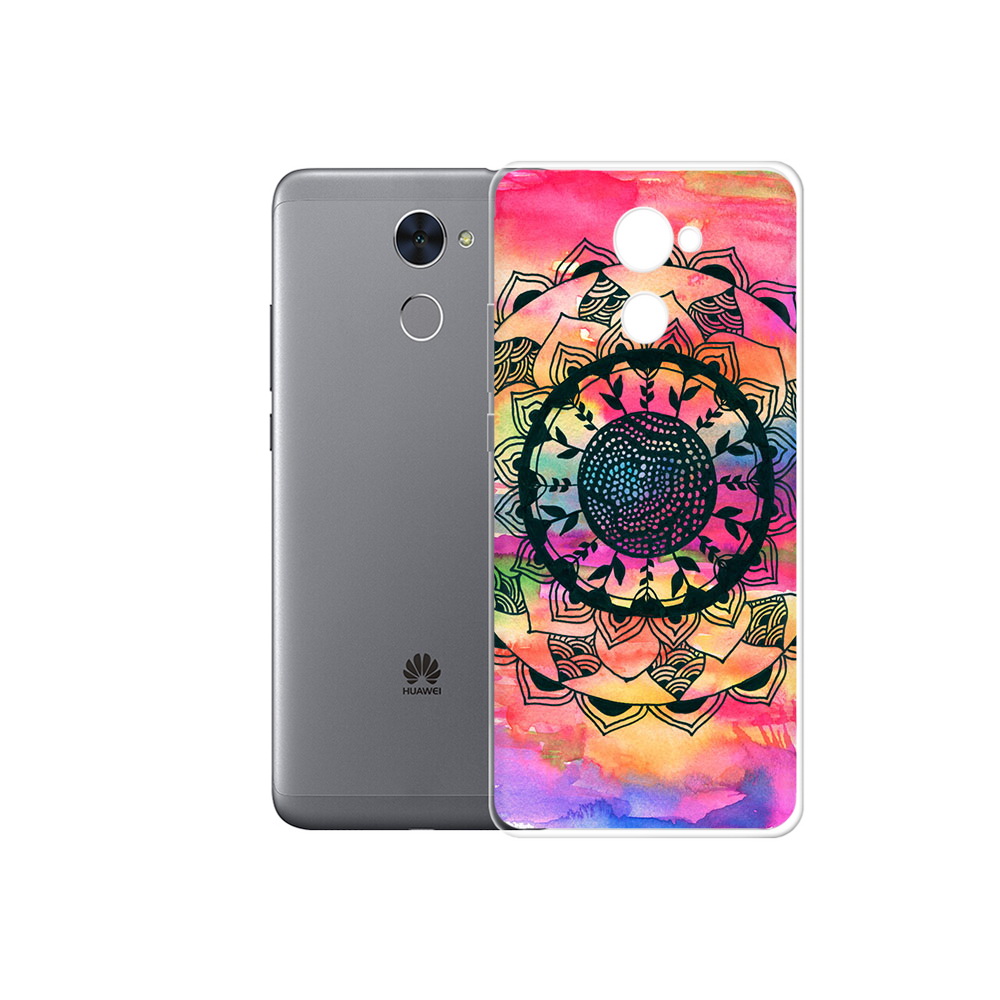 

Чехол MyPads Tocco для Huawei Enjoy 7 Plus яркая абстракция круглый цветок, Прозрачный, Tocco