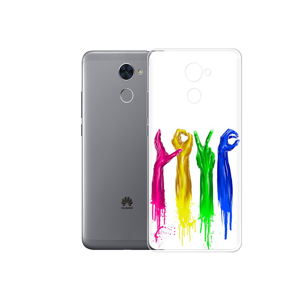 

Чехол MyPads Tocco для Huawei Enjoy 7 Plus яркие руки love (PT74186.70.707), Прозрачный, Tocco