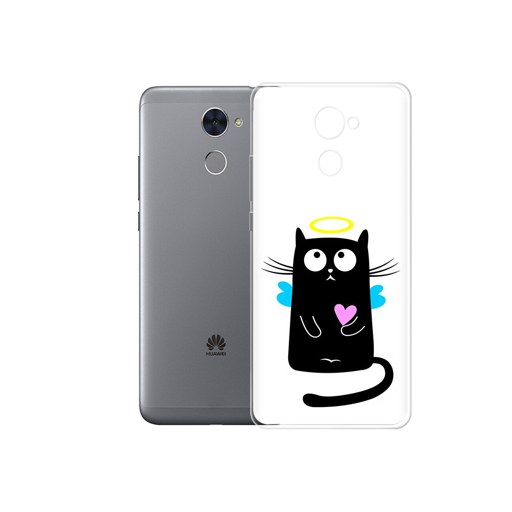 

Чехол MyPads Tocco для Huawei Enjoy 7 Plus Кот ангелок (PT74186.70.96), Прозрачный, Tocco