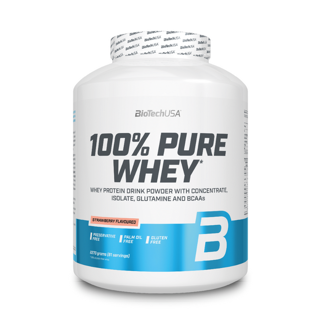 фото Протеин biotechusa 100% pure whey 2270 г клубника