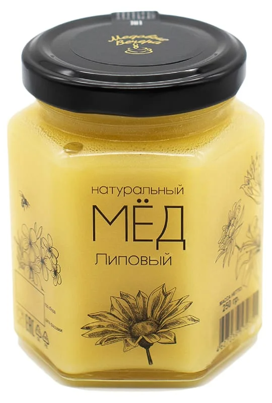 

Мёд Медовые вечера натуральный, цветочный, липовый, 250 г
