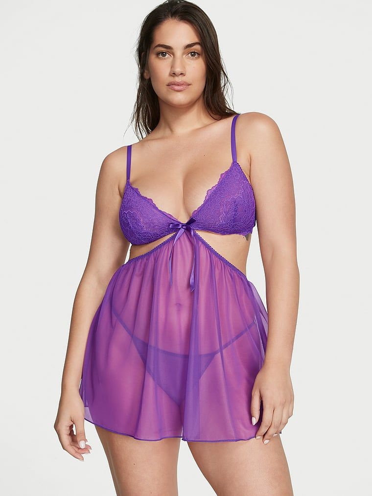 Ночная сорочка женская Victoria's Secret 11223813 фиолетовая М