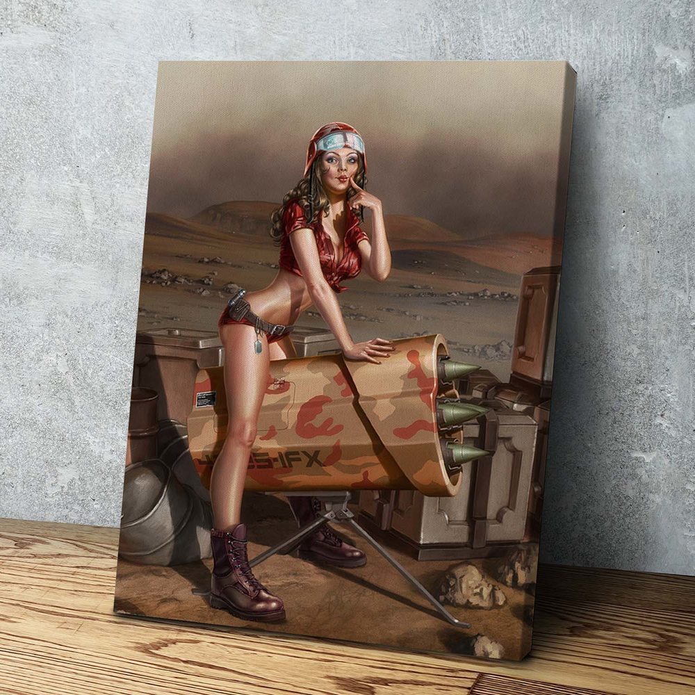 

Картина Red Panda Девушка На Ракете 40x60