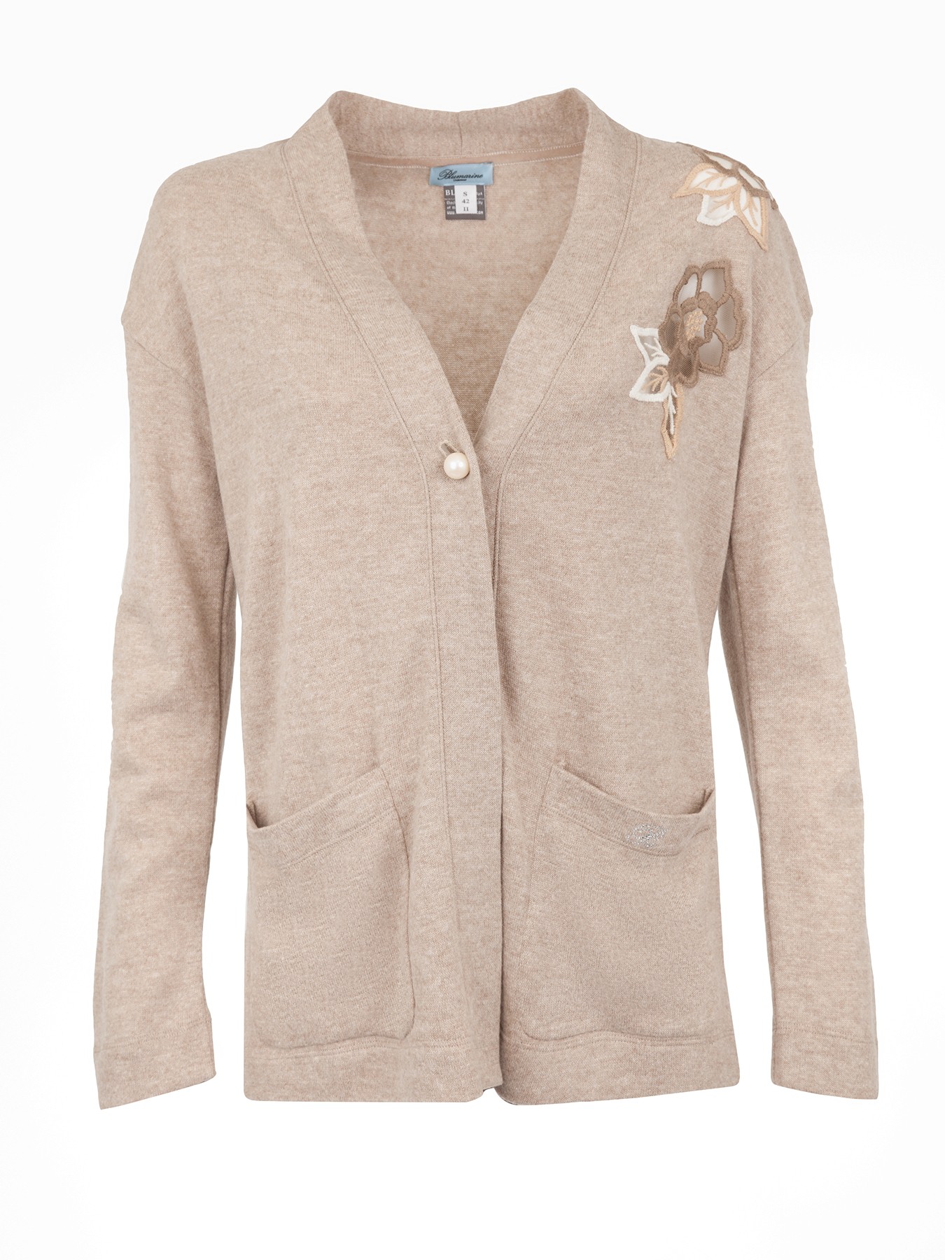 

Кардиган женский Blumarine F55 бежевый 42 RU, F55