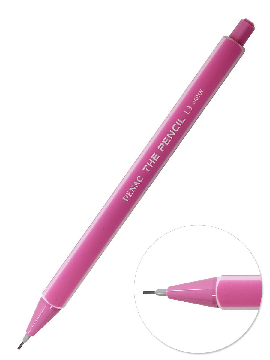 

Механический карандаш HB 1,3мм PENAC The Pencil, корпус розовый, The Pencil