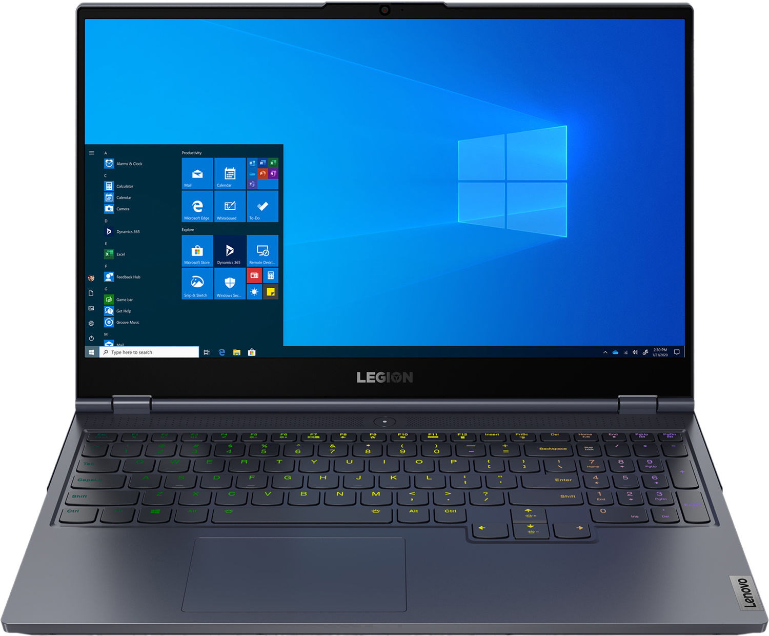 фото Игровой ноутбук lenovo legion 7 15imh05 gray (81yt0092rk)