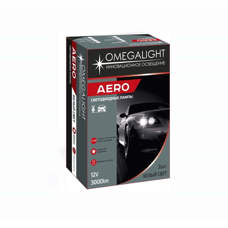 фото Комплект ламп led omegalight aero h3 3000lm (2шт)olledh3aero-2