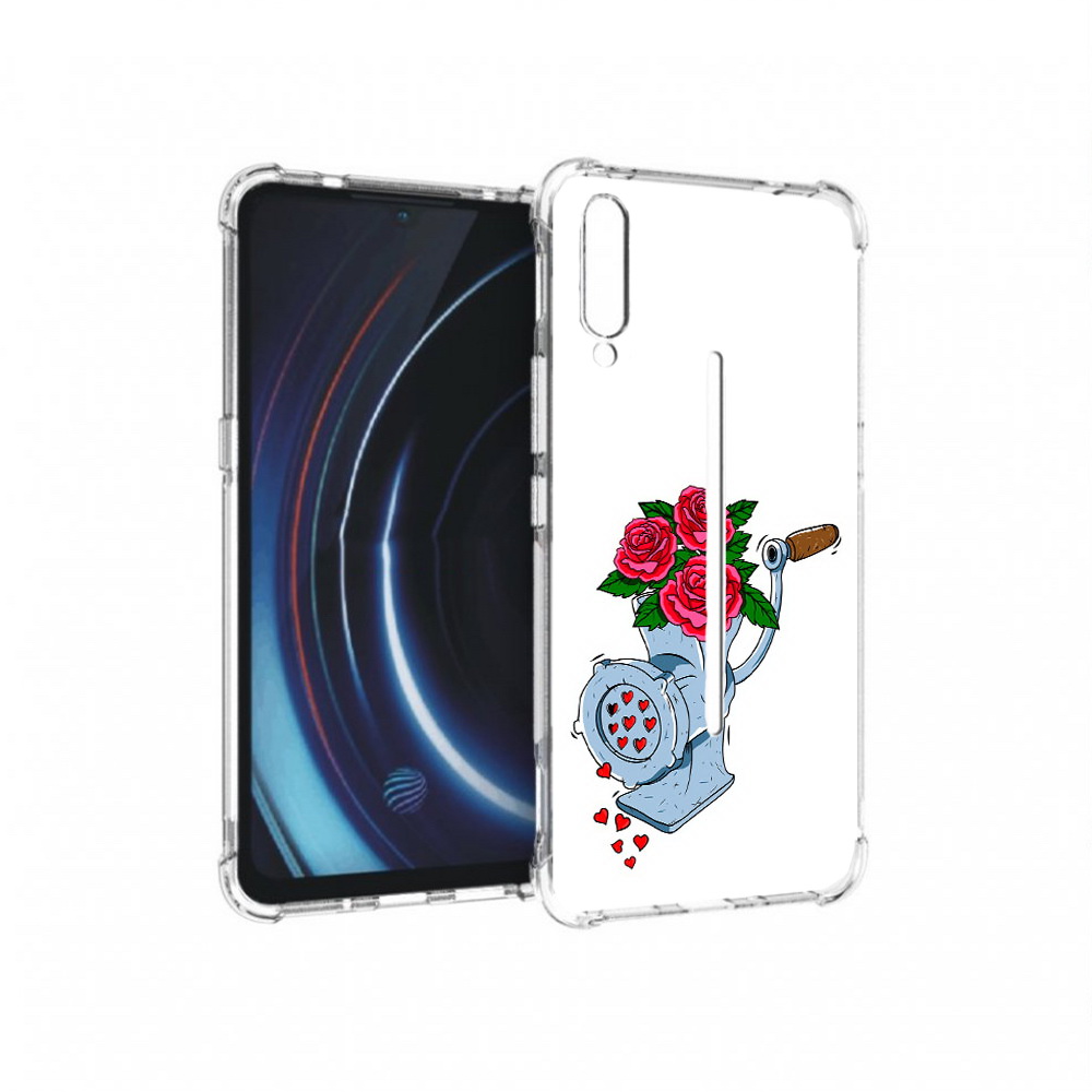 

Чехол MyPads Tocco для Vivo iQOO Цветочные сердца (PT226955.389.199), Прозрачный, Tocco