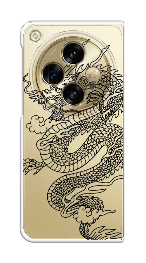 

Чехол на OnePlus Open "Большой китайский дракон", Черный;серый, 154350-1