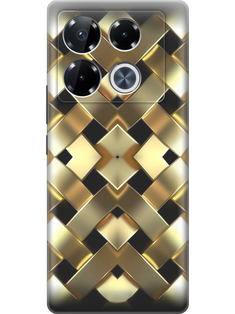

Силиконовый чехол на Infinix Note 40 Pro / 40 Pro 5g / 40 Pro+ 5g с принтом 896156, Прозрачный;золотистый;черный, 782627031