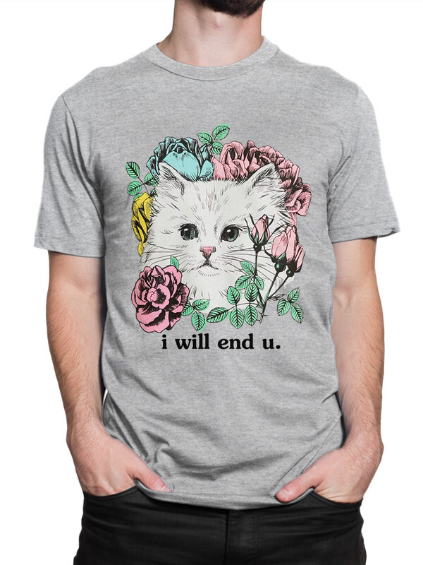 фото Футболка мужская dream shirts i will end you серая s