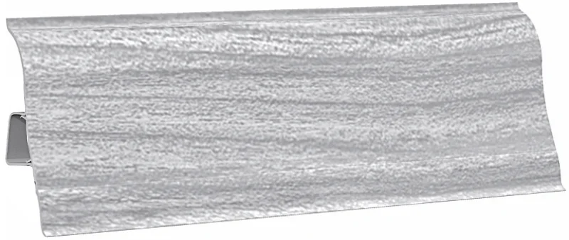фото Плинтус абсолют 52мм с кабель каналом ясень серый мягкий край 2,5 м