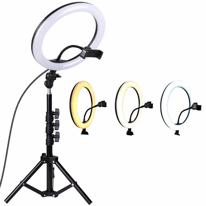 фото Кольцевая лампа ring fill light, 26 см, white/black