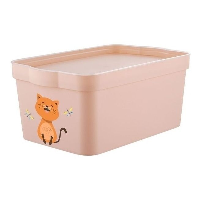 

Ящик для хранения AСtuel Кот 2,3 л розовый