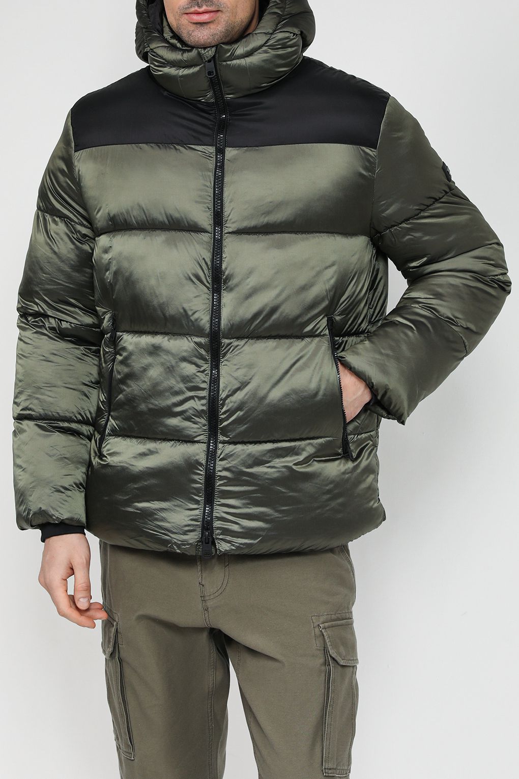 

Куртка мужская Cinque 44343094 зеленая XL, Зеленый, 44343094