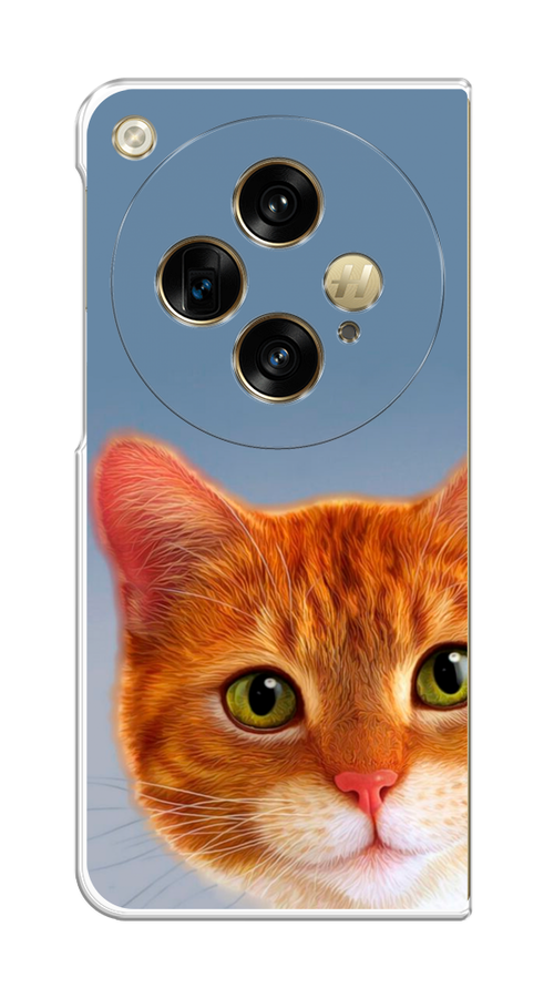 

Чехол на Oppo Find N3 "Любопытный котик", Коричневый, 2515550-1