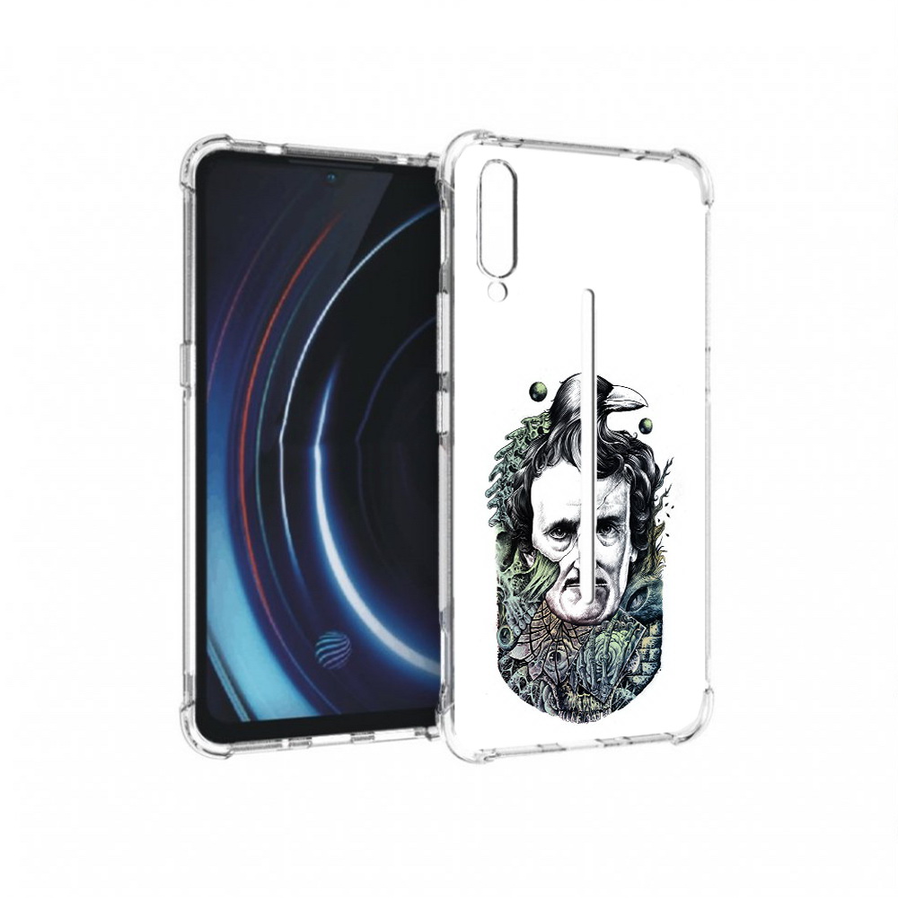 

Чехол MyPads Tocco для Vivo iQOO Эдгар Аллан с вороном (PT226955.389.203), Прозрачный, Tocco