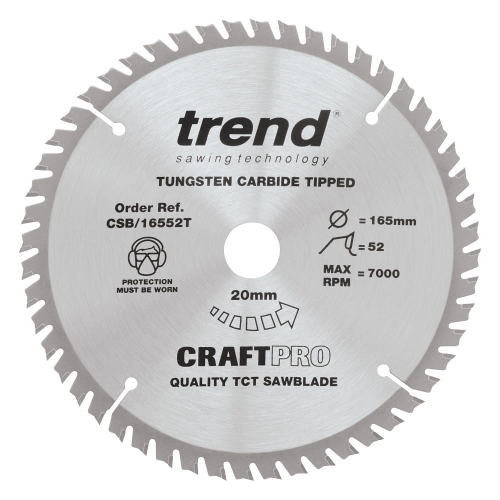 

Trend Пильный диск 165 мм 52 зуба CSB/16552T