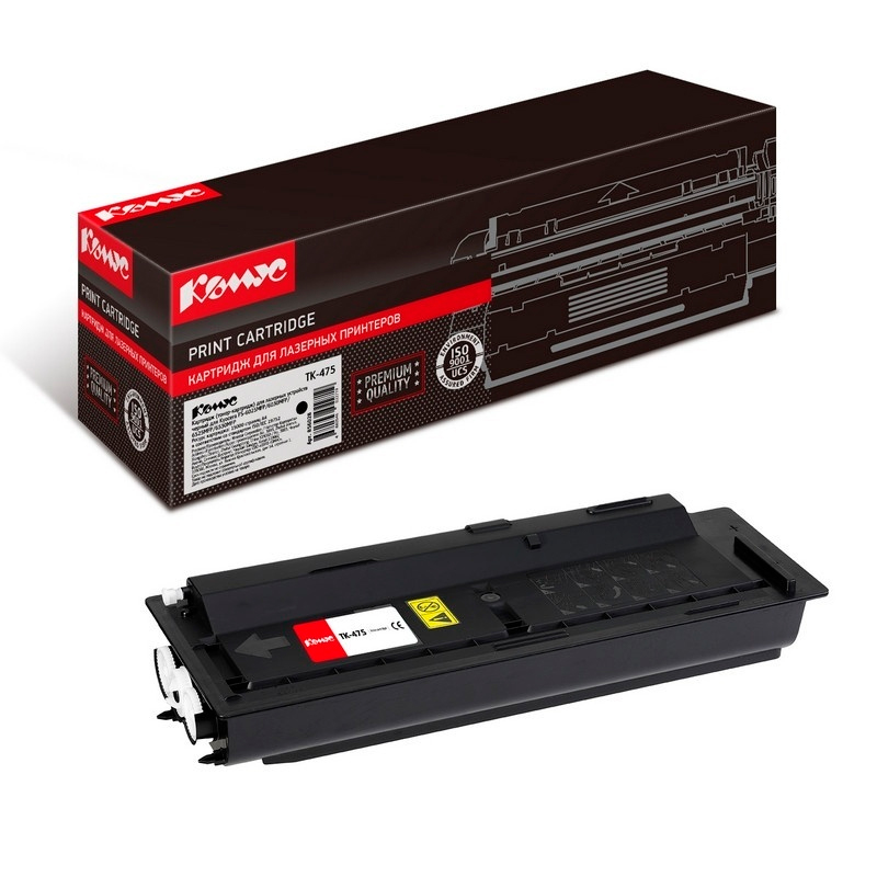 Картридж для лазерного принтера Комус FS-6025, 6030 (TK-475) черный, совместимый