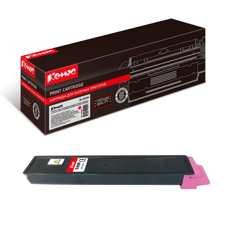 Картридж для лазерного принтера Комус FS-C8020MFP, C8025M (TK-895M) пурпурный, совместимый