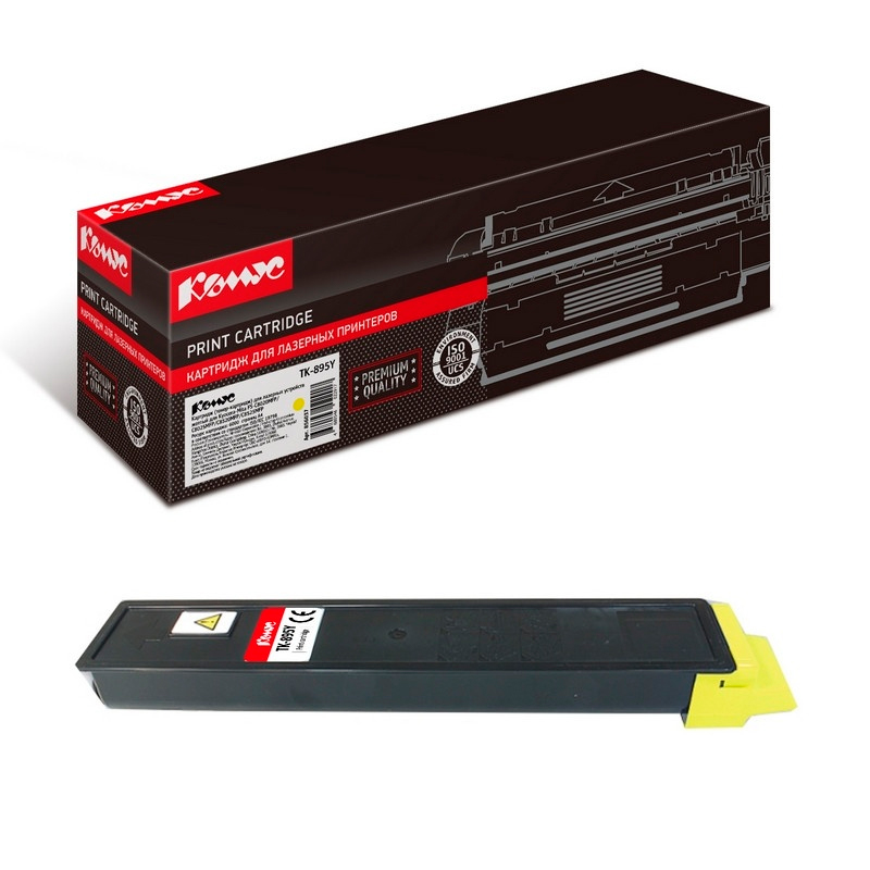 Картридж для лазерного принтера Комус FS-C8020MFP, C8025M (TK-895Y) желтый, совместимый