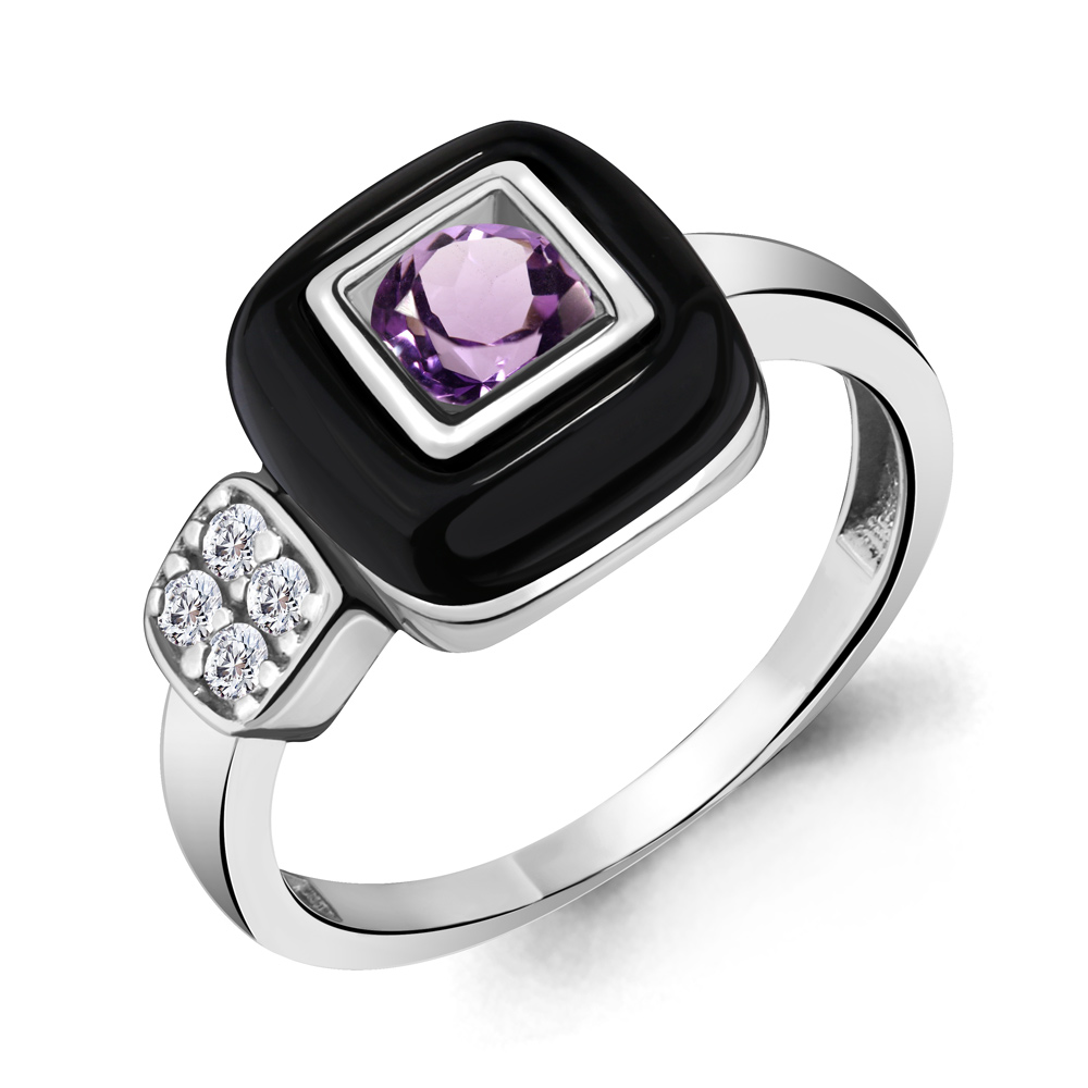 

Кольцо из серебра с аметистом р.  Aquamarine 6911204А_925_р, 6911204А_925_р