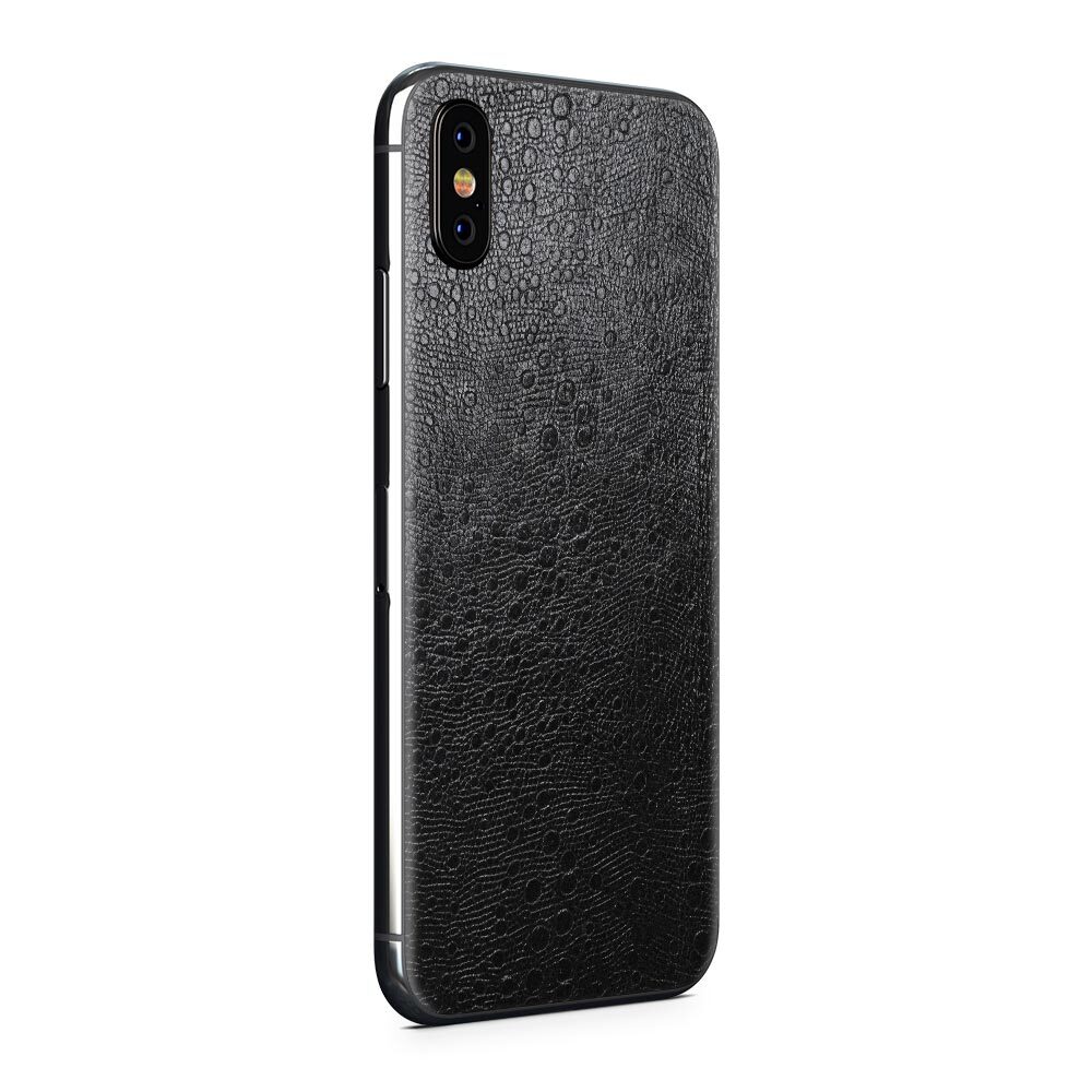 

Наклейка Glueskin из натуральной кожи Ostrich для Apple iPhone Xs Max, Черный