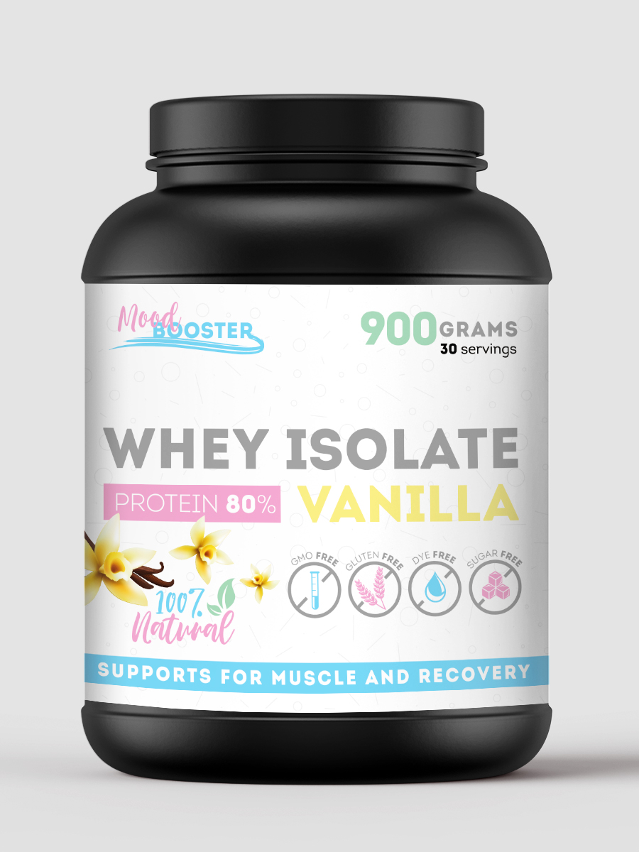 Протеин MoodBooster Изолят сывороточного белка со вкусом Ваниль 900г